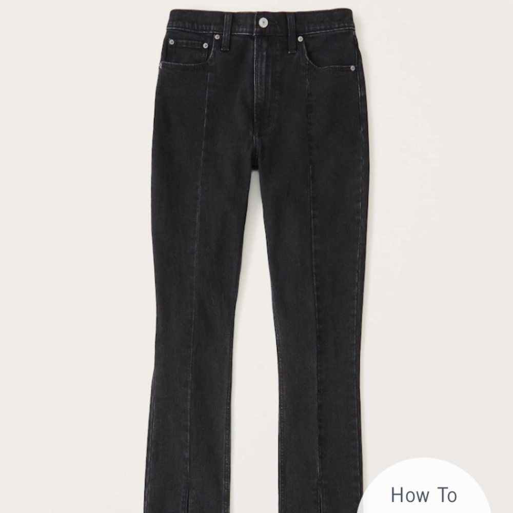 Abercrombie high rise split hem jeans